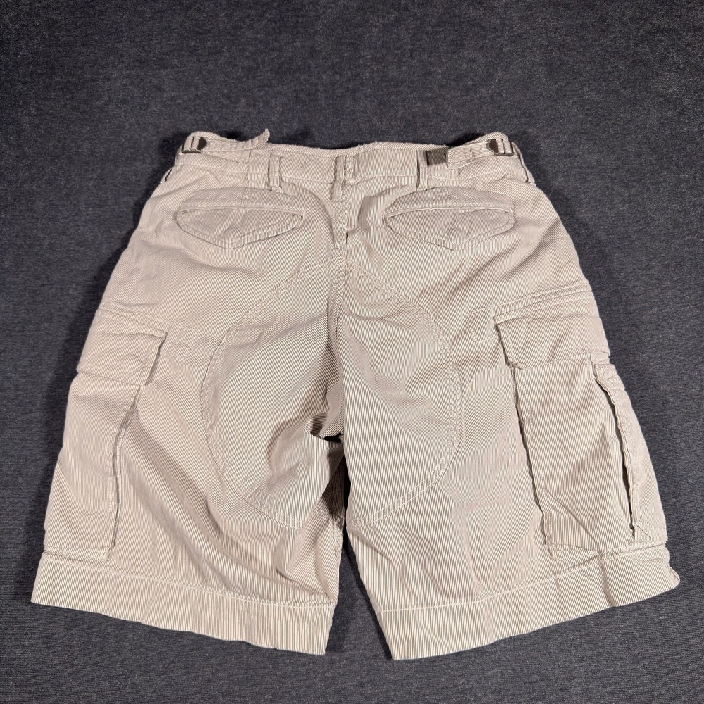 Polo Ralph Lauren Cargo Shorts Mens 30 Tan Stripe Cotton Utility Gorpcore Pony - Picture 5 of 10